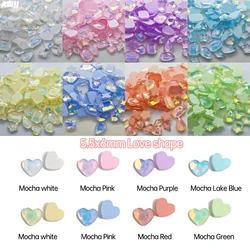 100pcs New Mocha Jelly Flat bottom nail art rhinestones love moon bow Glass crystal 3D nail decoration wholesaleDIY Accessories