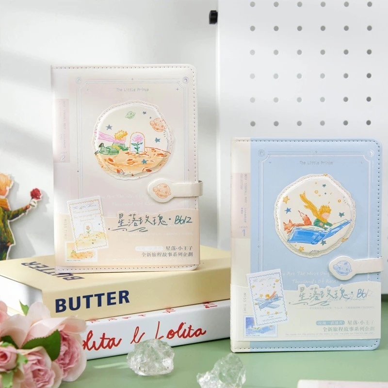 Student Notebook Magnetic Buckle Notebook Secret Garden Series Art Hot Silver 32K Color Page Notebook Soft Leather Notebook