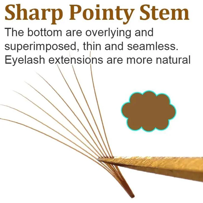 6D 10D Promade 500/1000 Fans Pointy Base Blue Purple Color Ultra Speed New Trend  Premade Volume Eyelashes Extension Makeup Tool