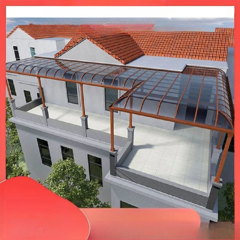 Alu Window Shed Carport with Polycarbonate Roof Multi-Use Color Options for Garage Terrace Pavilion