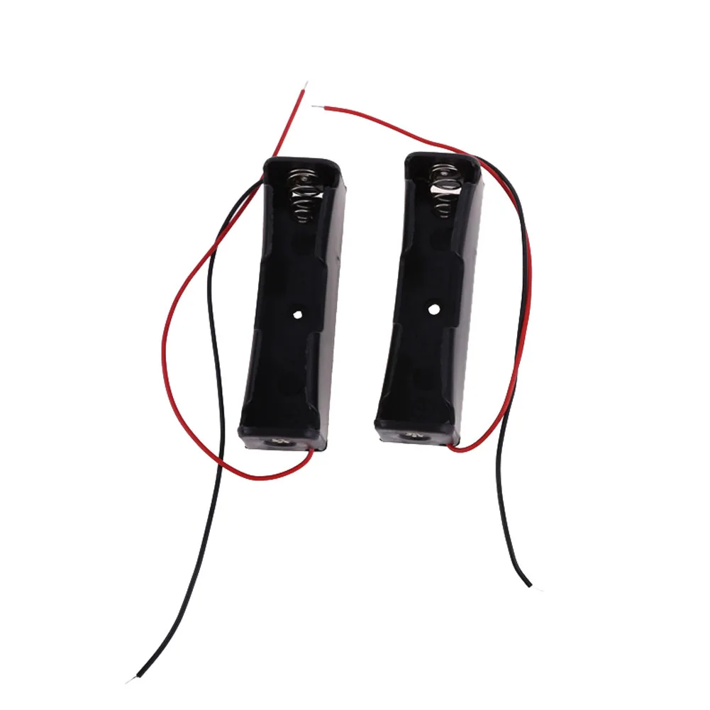 جديد البلاستيك 18650 حافظة بطاريات صندوق 1 فتحة الطريق لتقوم بها بنفسك بطاريات حامل قصاصة الحاويات مع سلك الرصاص لبطارية 18650 ﻿