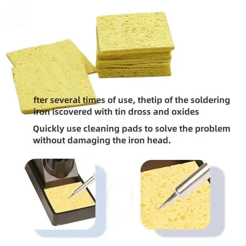 High-Temperature Soldering Sponge 6x6cm 1/3/5/6/10pcs Cleaning Sponge Pad for Welding Iron Tip Non-Shedding Welding Station Tool