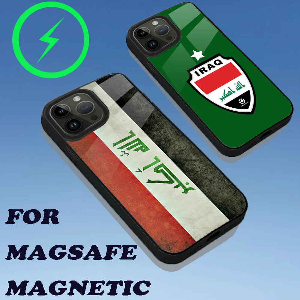 

Nation Iraq Flag Phone Case For iPhone 15,14,13,12,11,Plus,Pro,Max Mini Magsafe Magnetic Wireless Charging