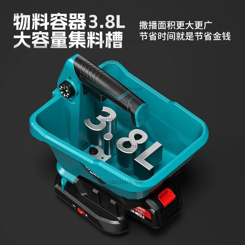Rechargeable lithium battery handheld sowing machine for household use in farmland, portable and small-sized.