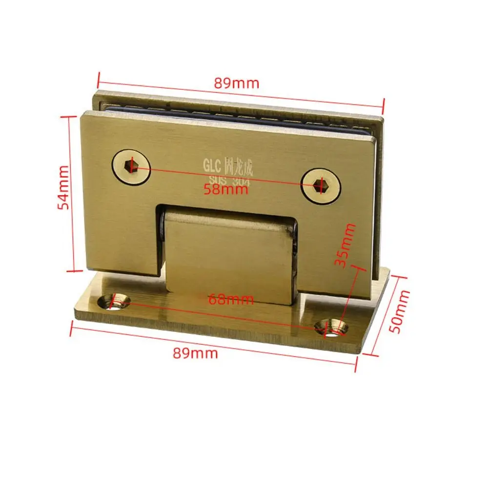 Stainless Steel Bathroom Door Hinges 90°/135°/180° Silver/black/golden Glass Door Bracket Clip Solid Sheet