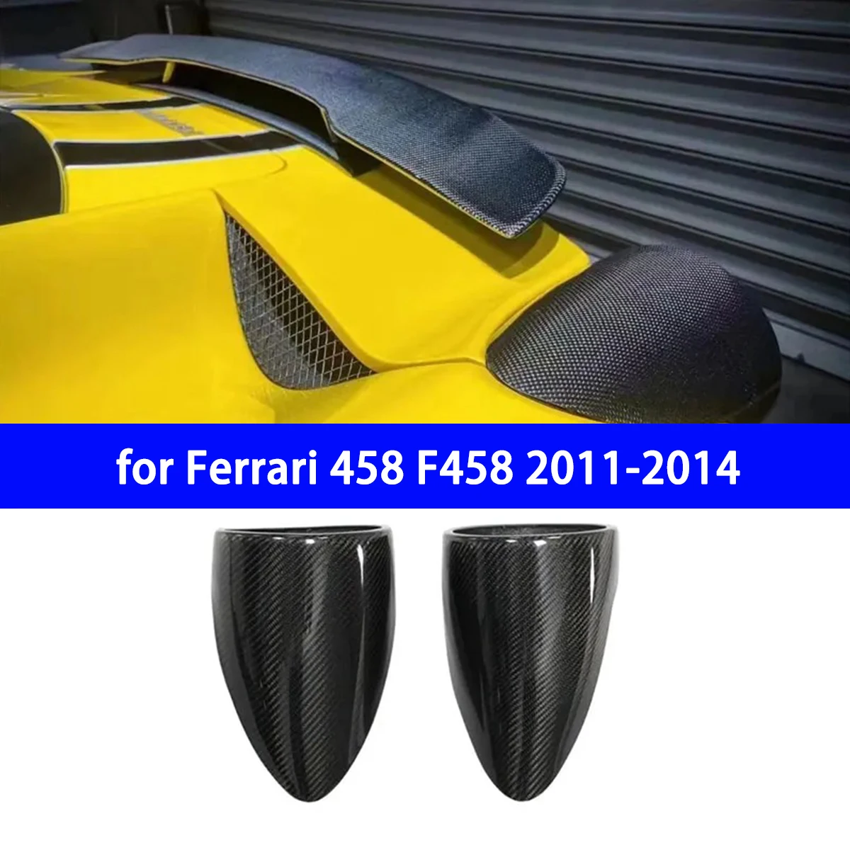 For Ferrari 458F4582011-2014 True Dry Carbon Fiber Taillight Calibration, Brake Light Lampshade Decoration, Racing Parts Sticker