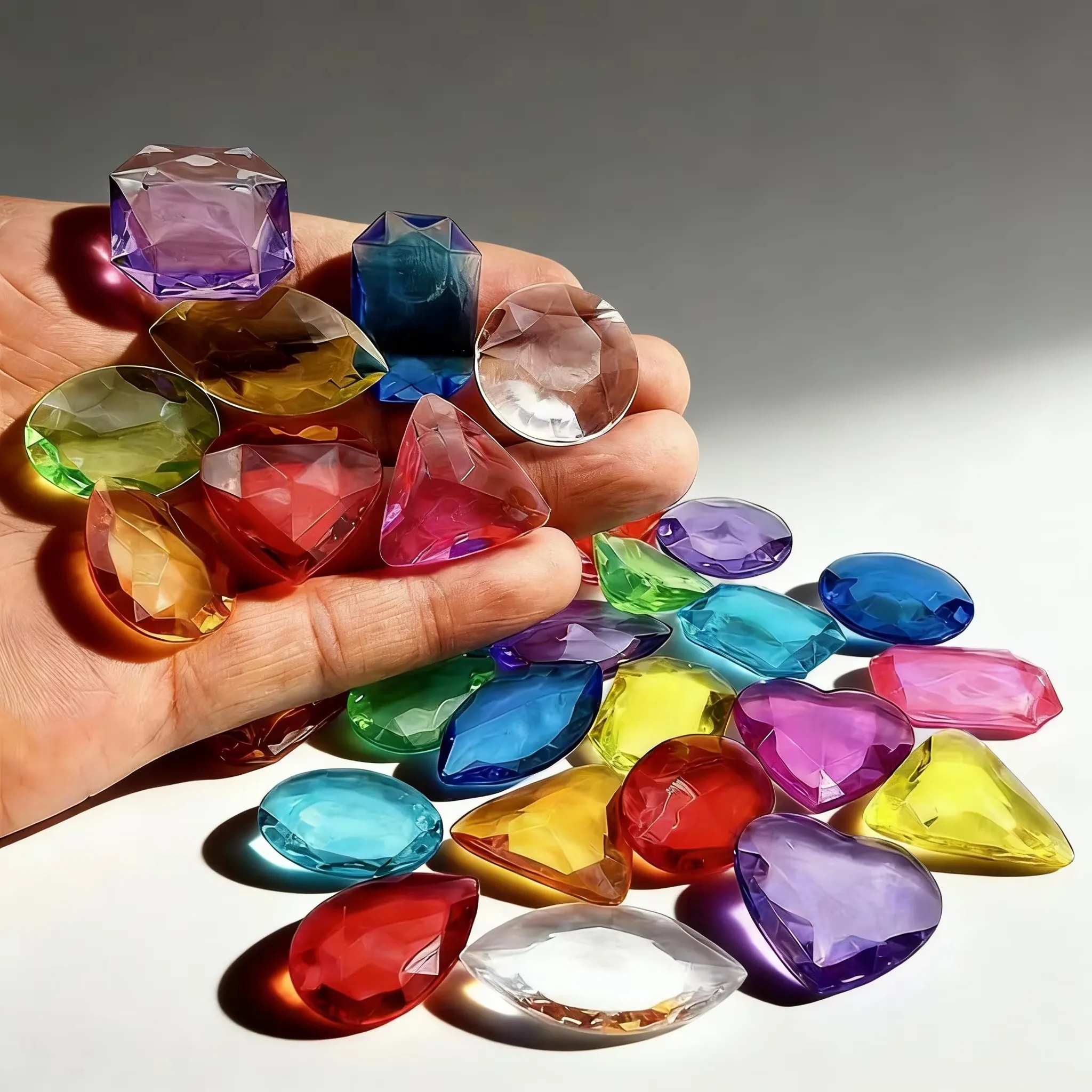 30 個のアクリルクリスタルダイヤモンド宝石のおもちゃ女の子のためのカラフルな宝箱宝石セット子供の誕生日プレゼントクリスマスギフト