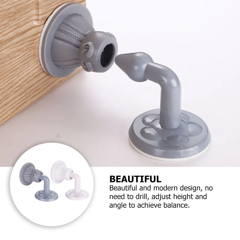 

2 шт. силиконовые дверные упоры без сверления, держатели для безопасности, нескользящие, самоклеящиеся, для защиты стен и мебели