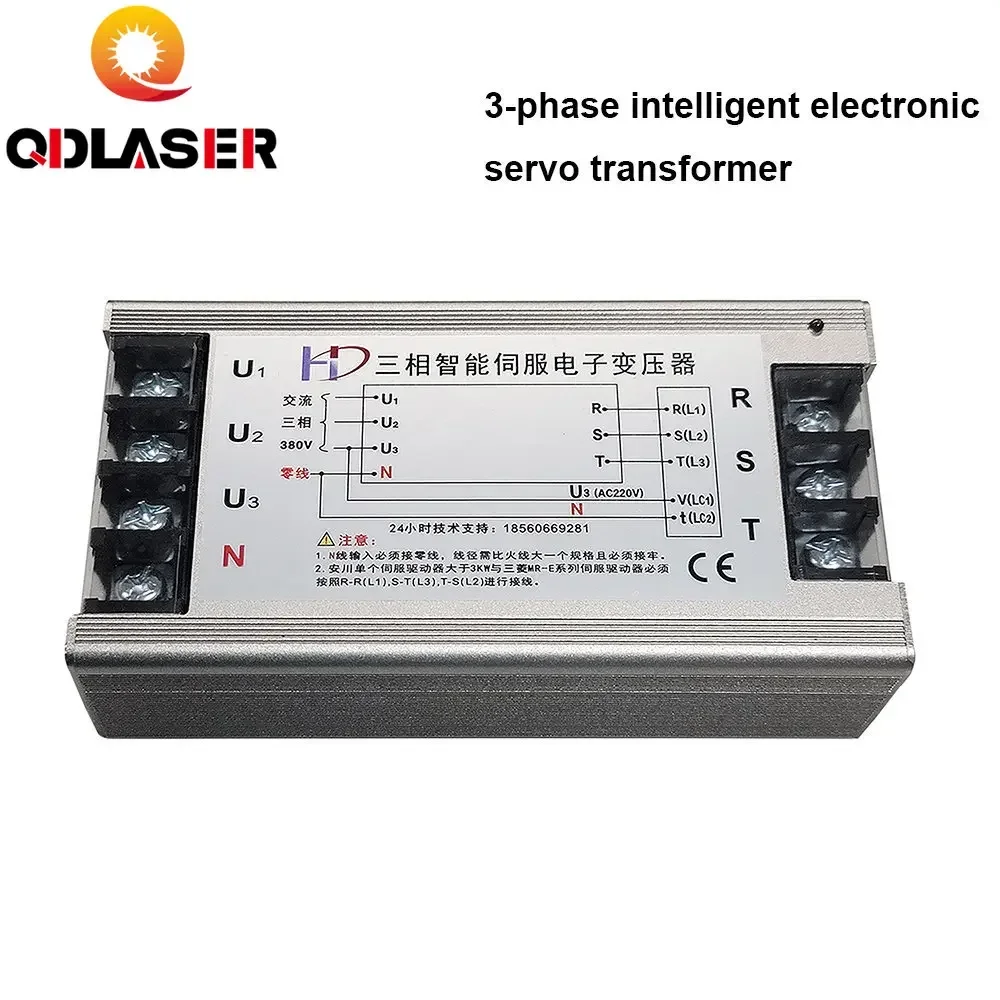 QDLASER 2KW-30KW 3-phase Intelligent Electronic Servo Transformer 380V To 220V 4KW/5KW/6KW/9KW Frequency of Use: 50HZ / 60HZ