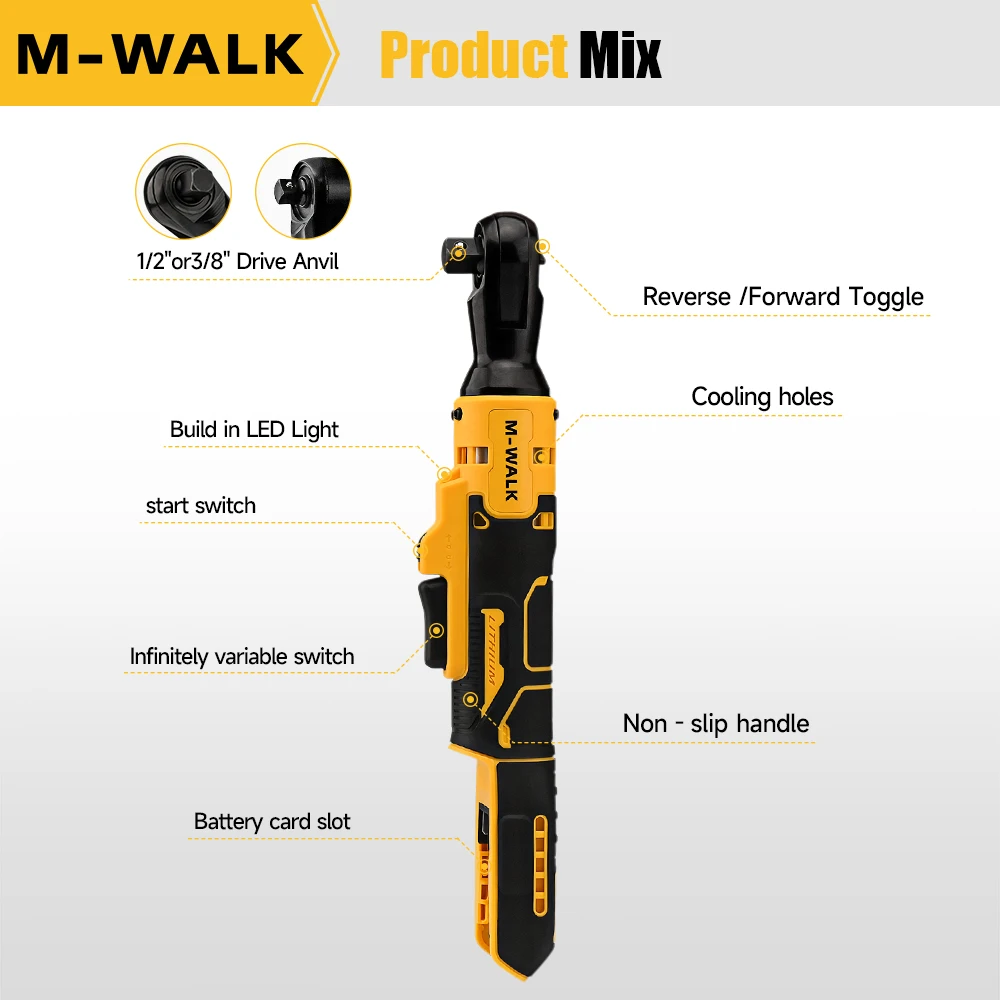 DCF512 مفتاح ربط بسقاطة كهربائي بدون فرشاة 1/2 مفتاح ربط متغير السرعة لاسلكي أدوات كهربائية لدبوس بطارية ديوالت 20 فولت #6