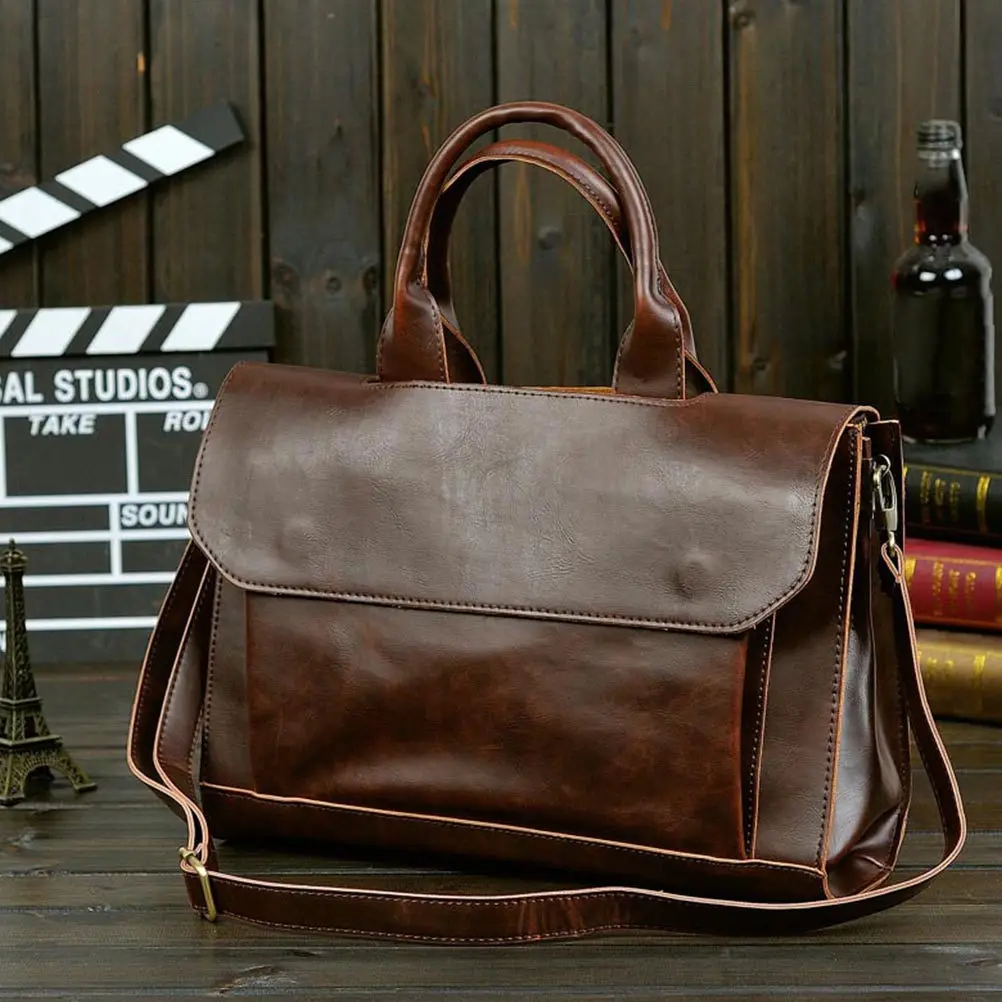 

1Pcs PU Briefcase Functional Business Handbag for College Students Working Professionals Laptop Travel Portfolio Bag