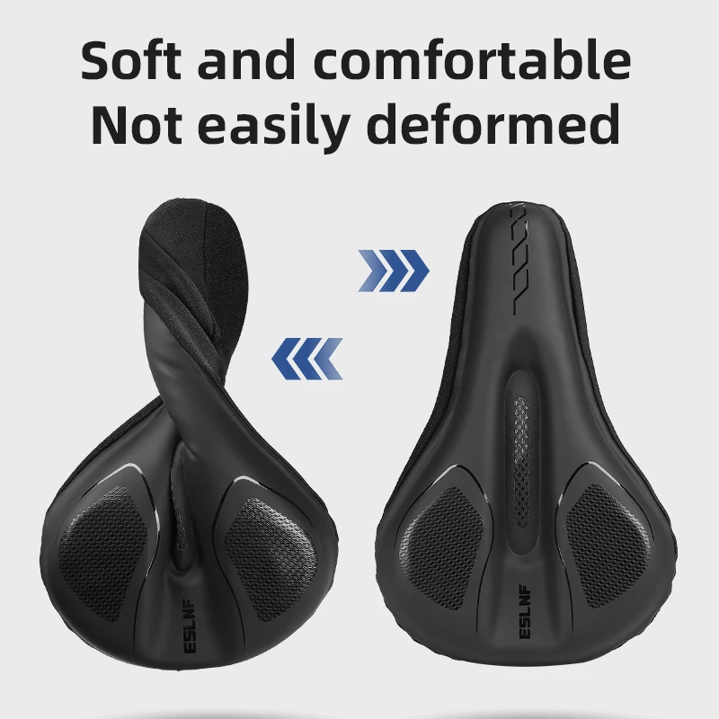 Comfortable Bicycle Saddle Cover Silicone Shockproof Bike Cushion Cover Breathable Rebound Bike Seat Cover
