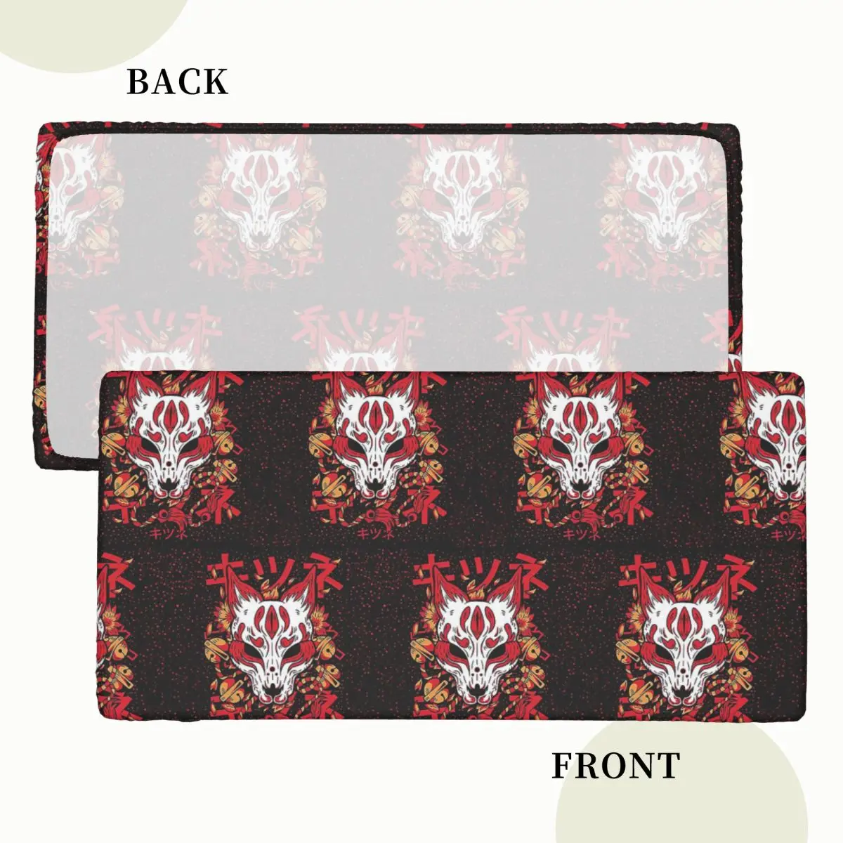 Kitsune Yokai Fox Customized Rectangular Tablecloth Oilproof Table Cover for Dining Events Table Cloth