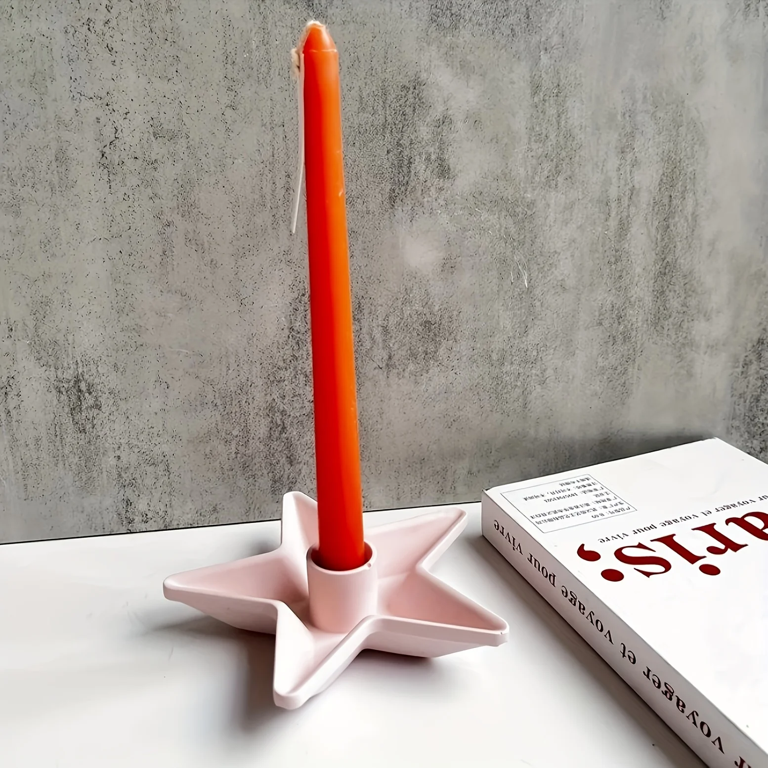 قالب سيليكون على شكل نجمة للحرف اليدوية الخرسانية والراتنج - حامل شموع على شكل نجمة مدببة، ديكور للعطلات بنفسك،