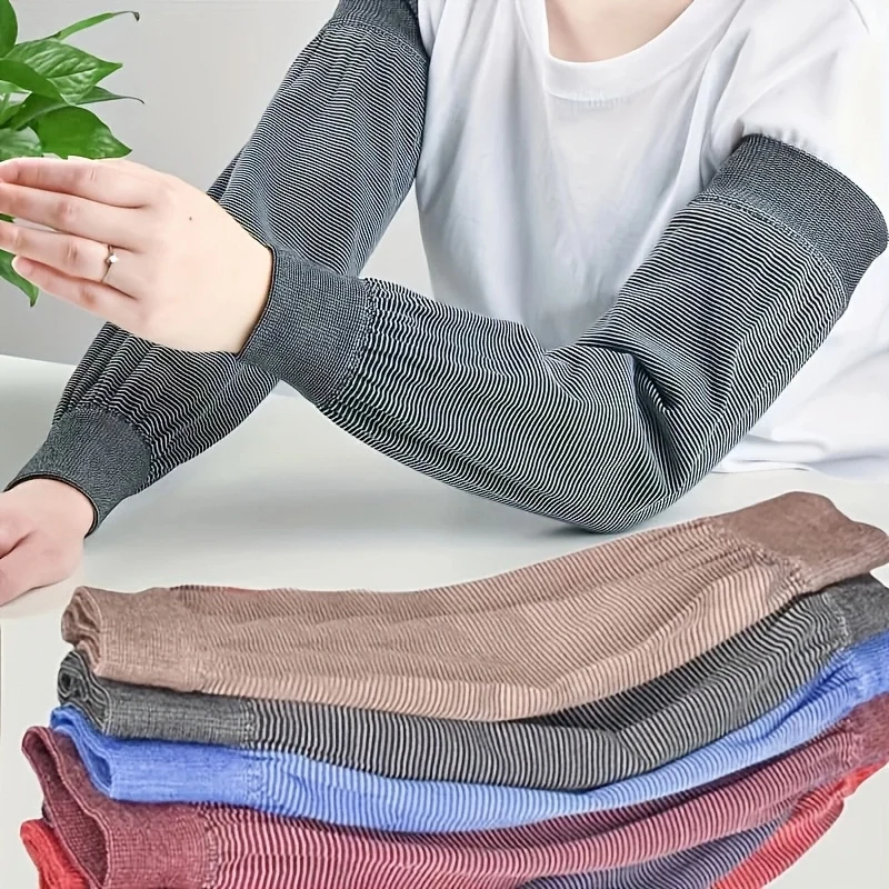2 Stück verlängerte Sonnenschutz-Armabdeckungen – atmungsaktiv und elastisch gestrickt, Antifouling und UV-beständig, Kochen – langlebige Armabdeckung