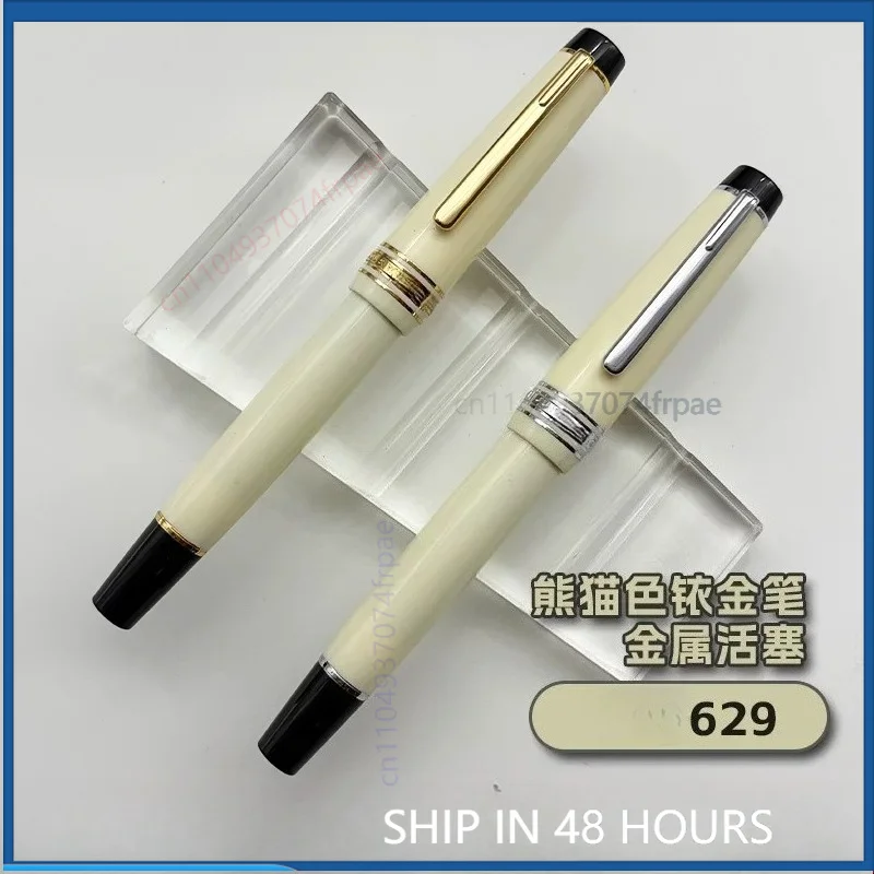 for-wing-sung-629-panda-color-iridium-fountain-pen-resin-metal-piston-large-32-open-nib-calligraphy-pen-flat-grille-iridium