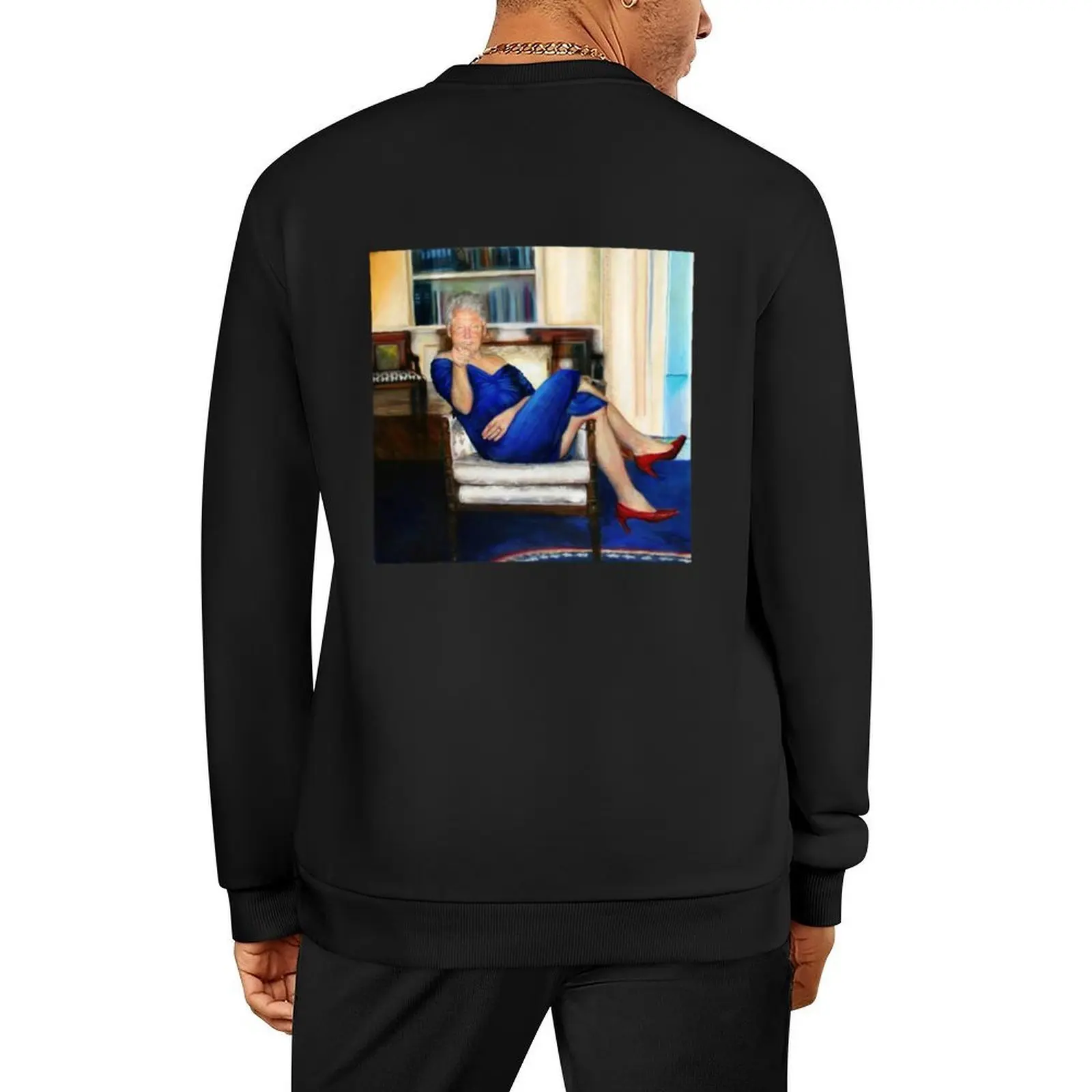 

Parsing Bill - Bill Clinton in Blue Dress - Jeffrey Epstein Pullover winter clothes fashion men winter man sweatshirt