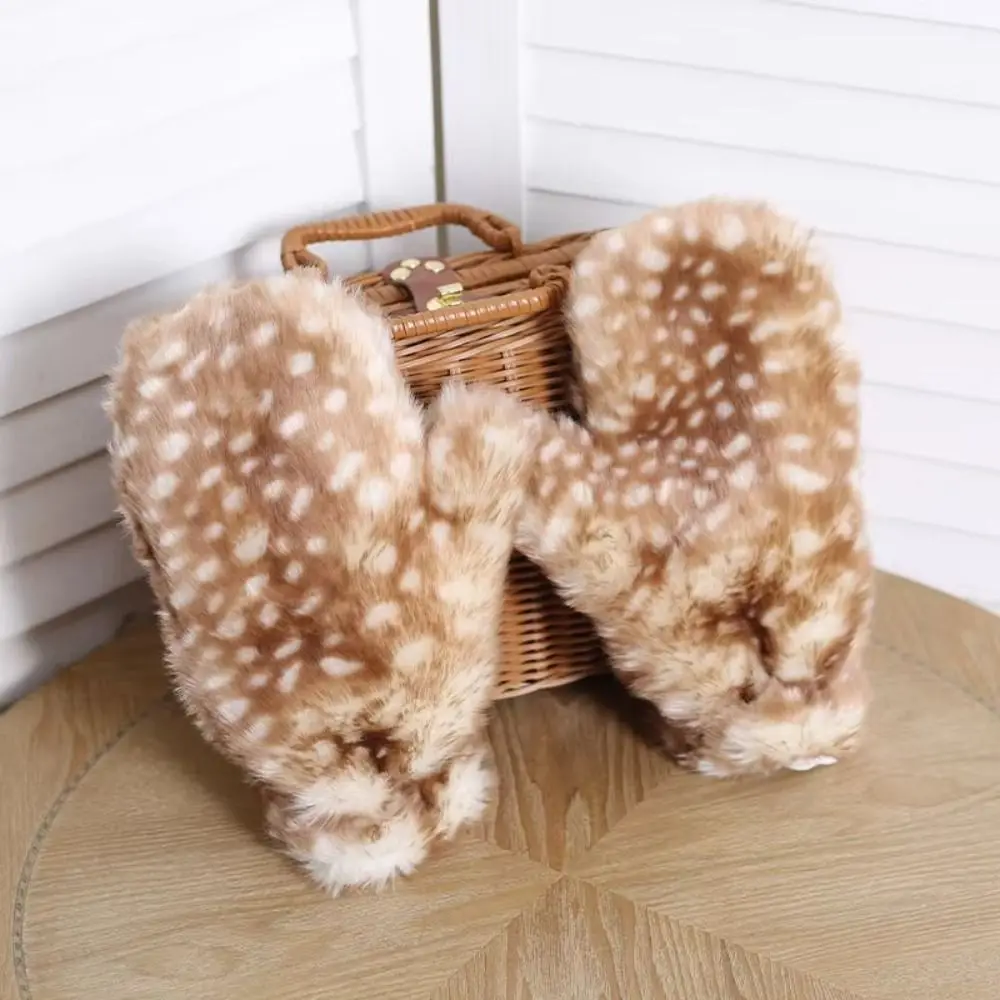 New Fashion Durable High Quality Plush Fawn Gloves Furry Warm Sleeves Gloves Elastic Cute Clothing Accessories Woman Cute
