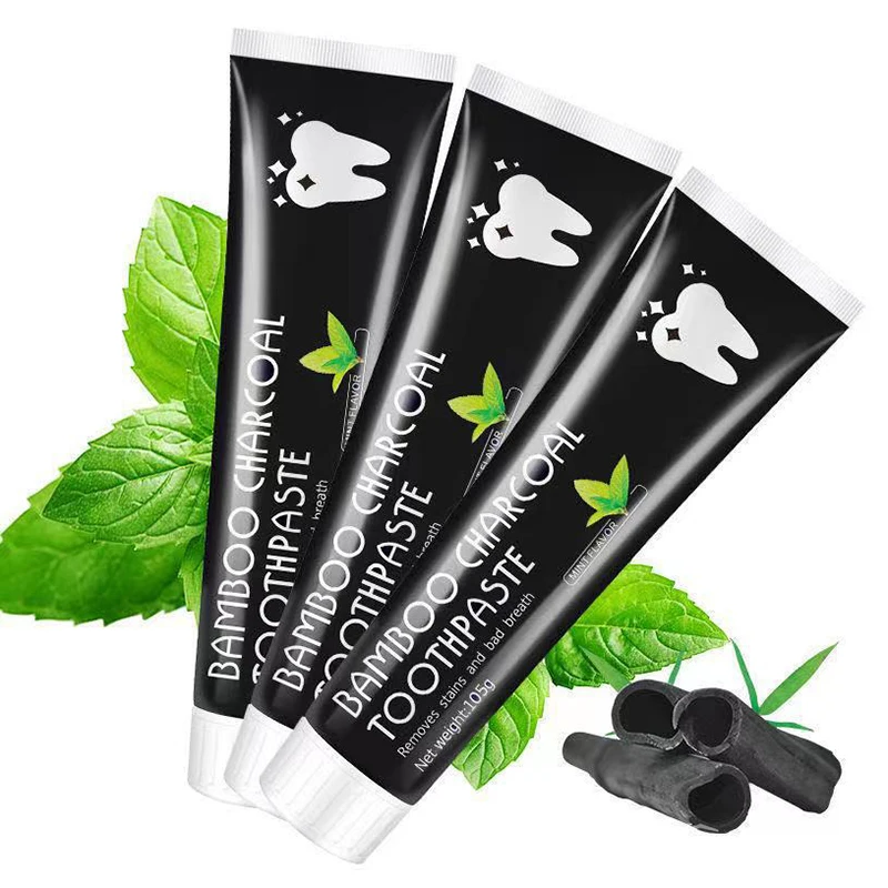 

Natural Bamboo Charcoal Mint Flavor Toothpaste Deep Clean Dispel Smoke Stains Whitening The Black Toothpaste Oral Health Care