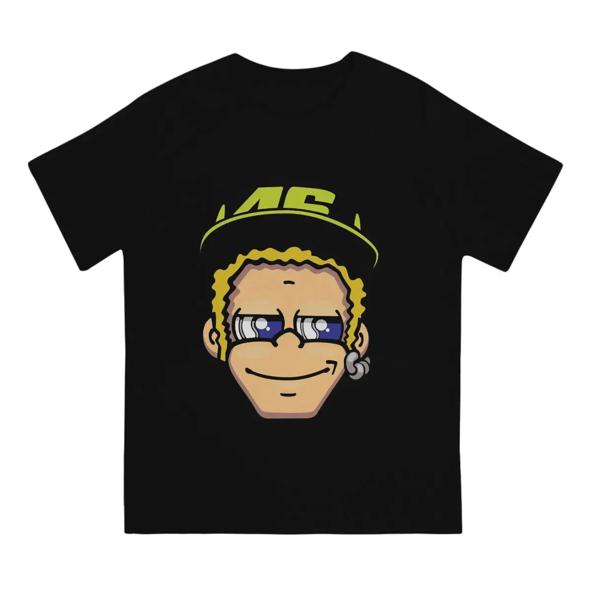 

Men T-Shirt 46The Doctor Racer T Shirts Cartoon Print Short Sleeve Plus Size 100% Cotton Tee Loose Hip Hop Streetwear Male Tops