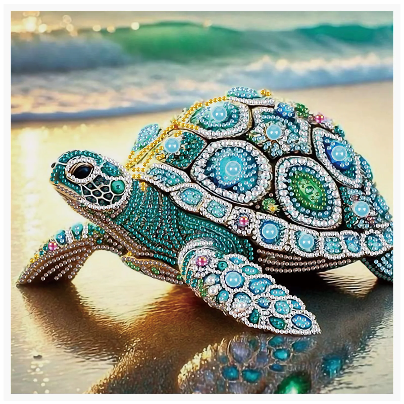 Special Shape Diamond Art Kits for Beginners and Adults,Gemstone Turtle Diamond Art Painting Kits for Home Wall Decoration Gift