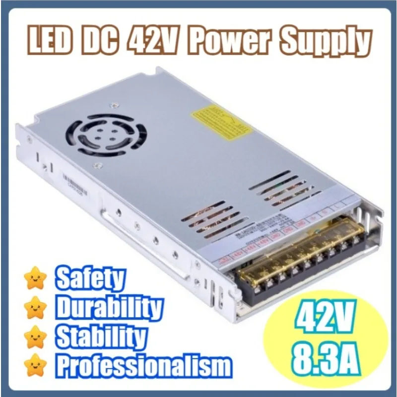 LED DC 42V LRS350W تحويل التيار الكهربائي، للطابعة النافثة للحبر والجهد المستمر
