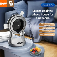 Xiaomi Youpin Protable Smart Digital Display Telescopic Desktop Fan Rechargeable With LED Light High Wind Power Air Circulation