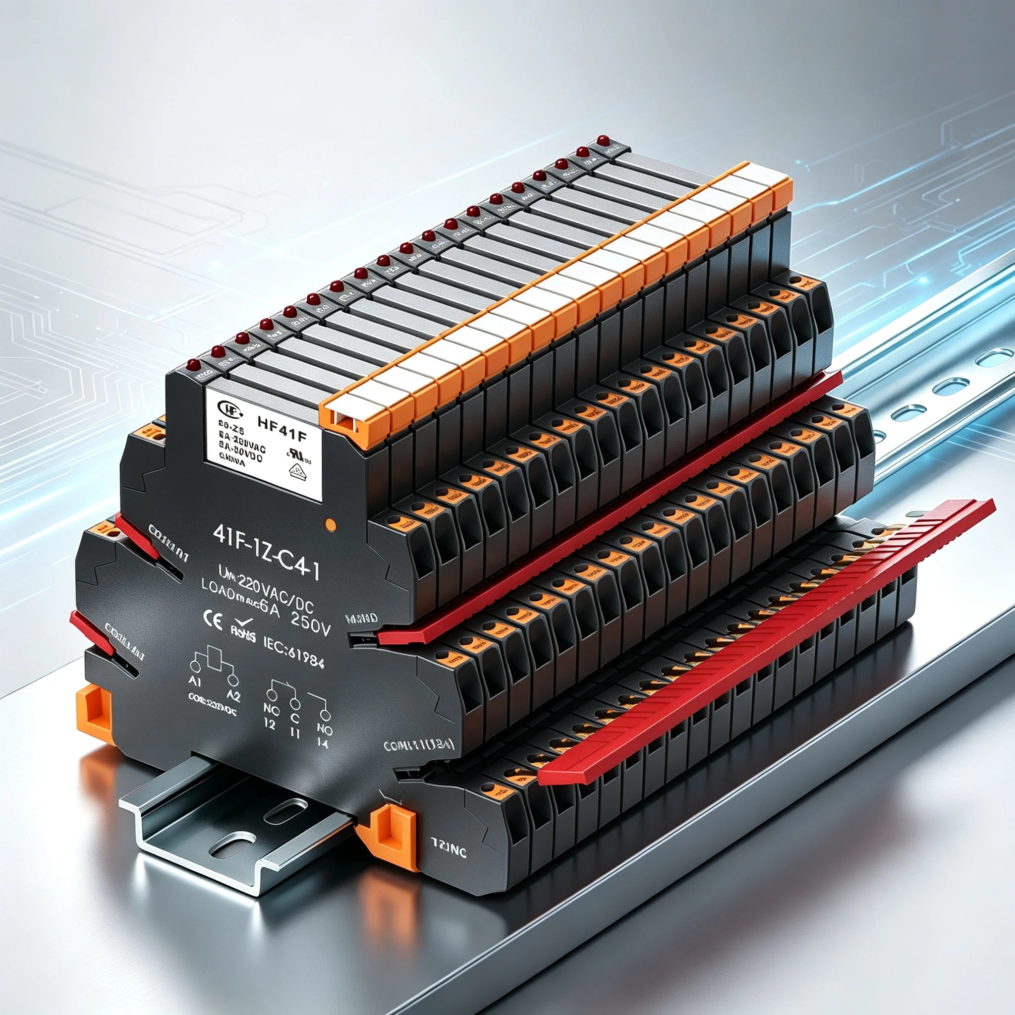 Slim Relay 41F-1Z-C4-1 1Z-C2 Integrated PCB Mount Power Relay With 12-24V Universal Base Industrial Din Rail Ultra-thin Relay