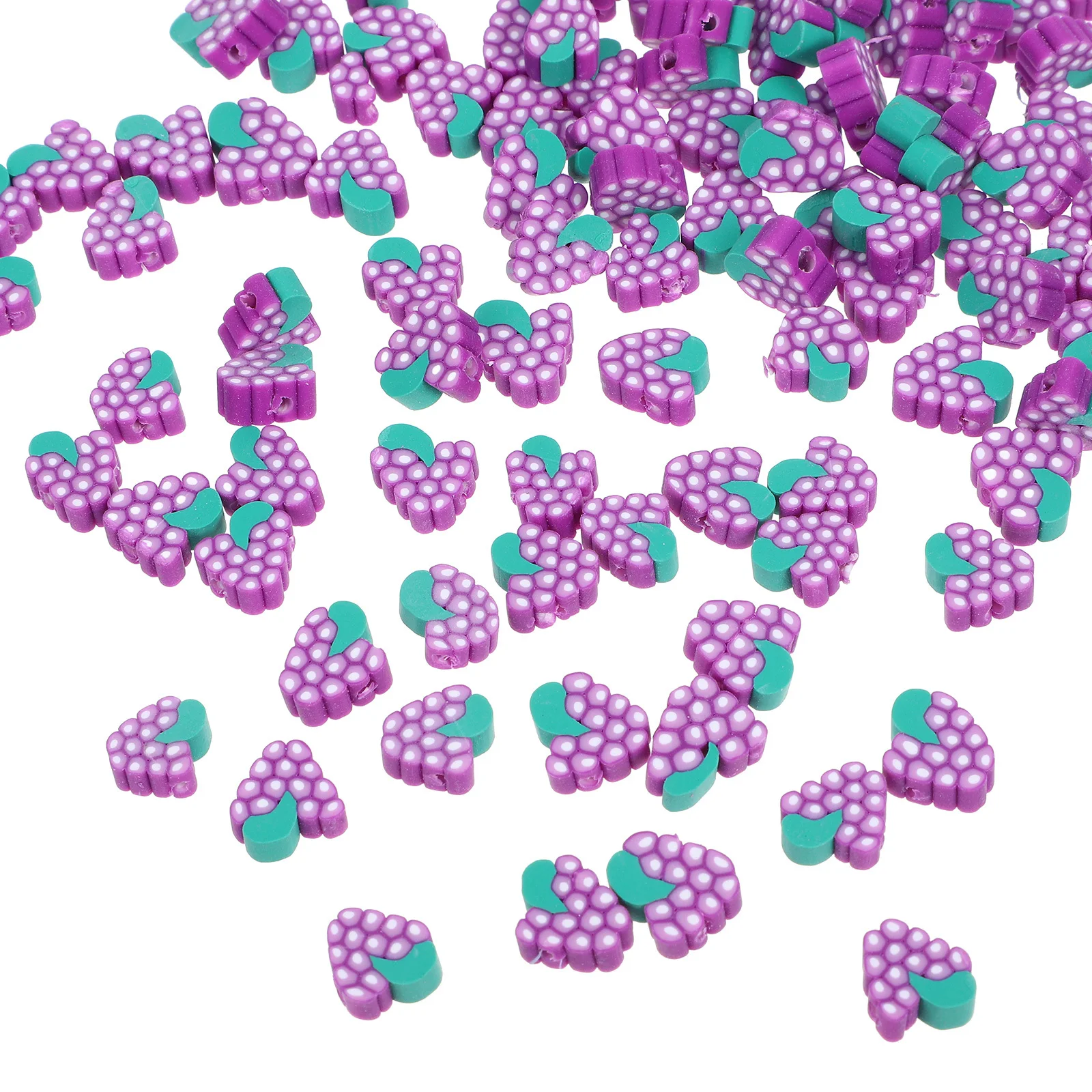 

100Pcs Polymer Clay Fruit Beads Soft Mini Grape Beads for DIY Jewelry Making Bracelets Necklaces Craft Supplies