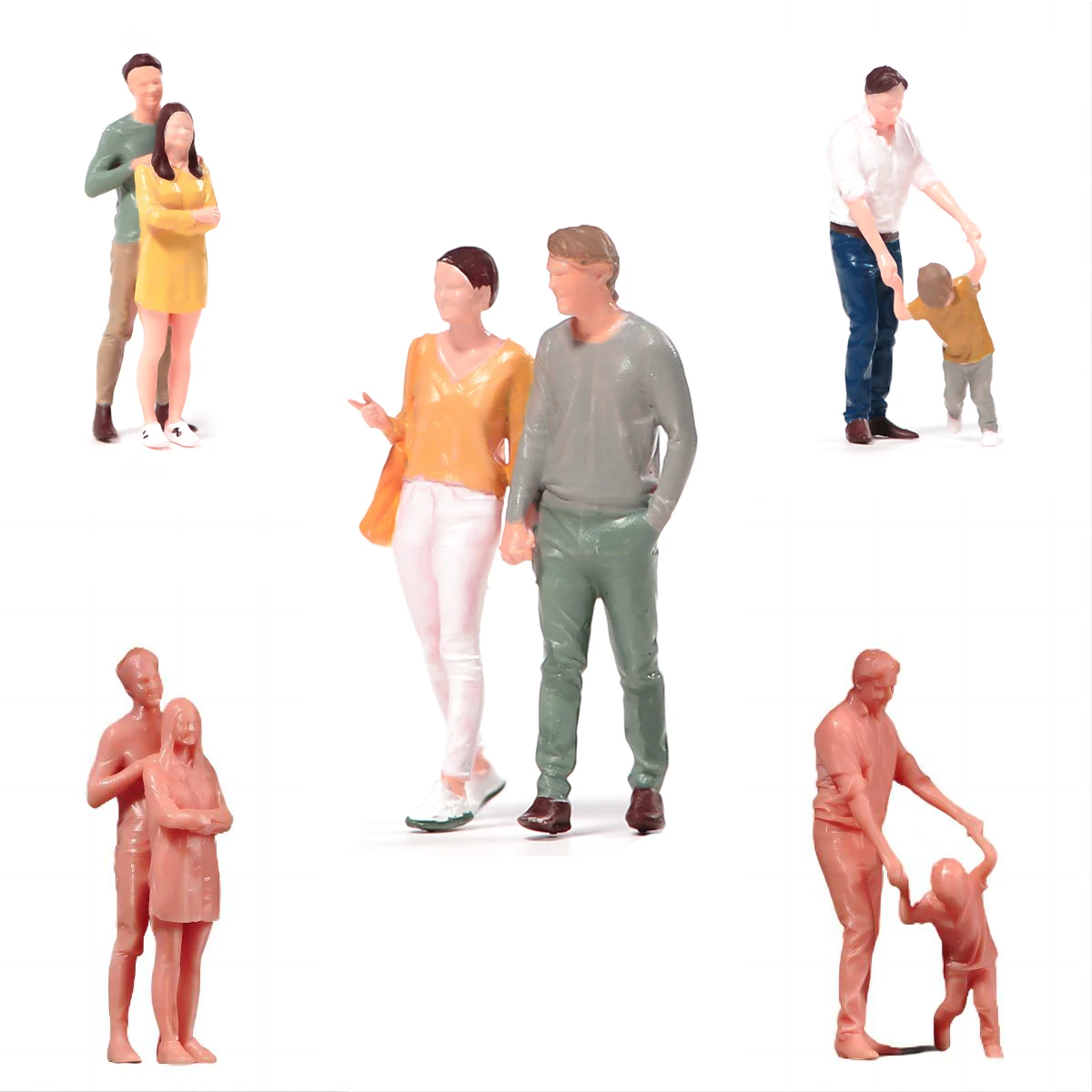 ANT Resin 3D Print 1/87 1/64 1/43 Dating Couples/ Father Boy Play  Diorama Figure Model  Creative Photography Display Collection