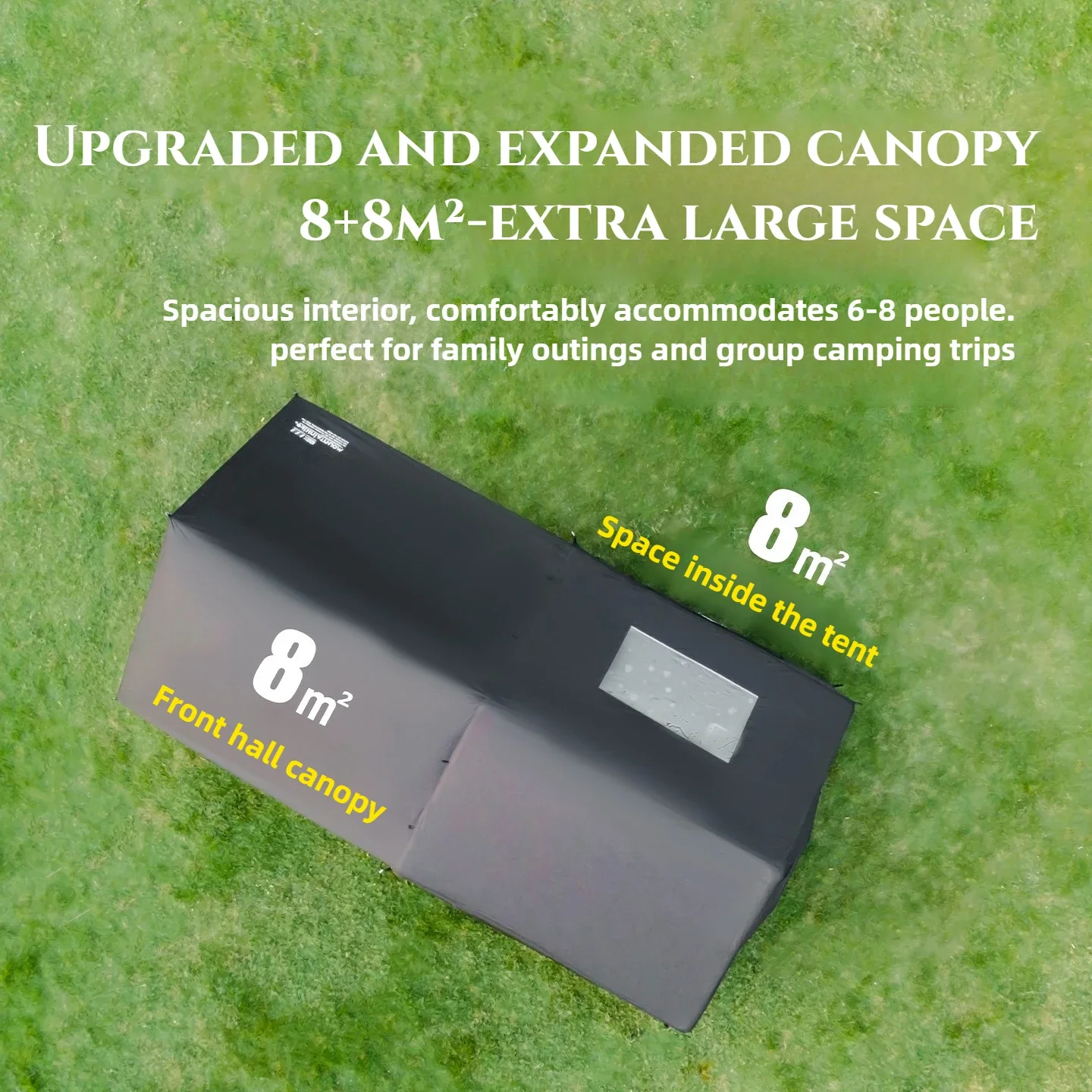 MOUNTAINHIKER 8+8㎡ Outdoor Camping Canopy Two-in-one Family Travel Waterproof 4 Seasons Large Capacity Leisure Inflatable Tent