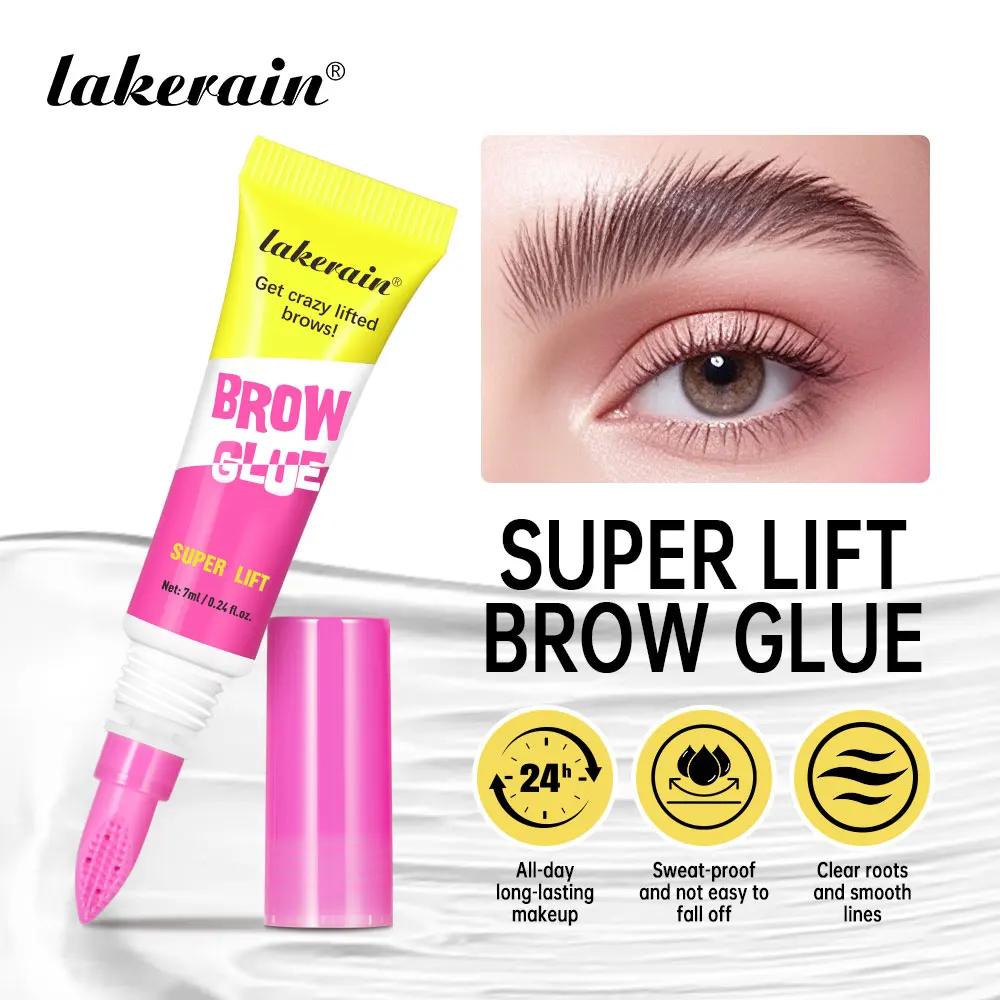 Super Lift Brow Glue Laminierungsgel Crazy Lift Brow Langanhaltender, starker Halt und integrierter Stylingkamm, klare Augenbrauen-Gel-Kosmetik