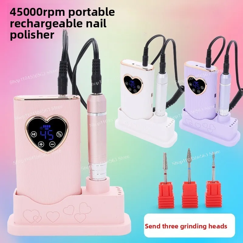 

New Rechargeable Nail Drill, 45000 RPM Smart Speed with Coreless Motor, Professional Manicure & Removal Tool