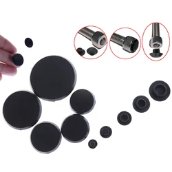 10pcs M4-12 Practical Black Hex Socket Fasteners Screws Covers Caps Allen Bolt Screw Nut Round Head Cover Cap Protector