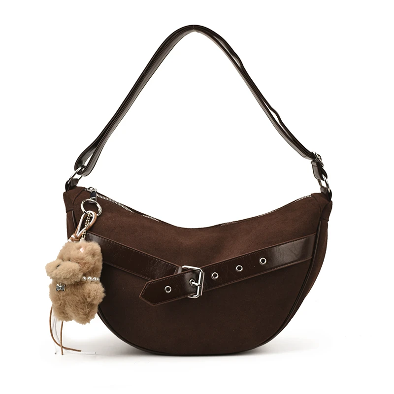 

Нишевый дизайн, пряжка для ремня, ленивый стиль, сумка на одно плечо, винтажные ремни, деко, женская сумка через плечо в стиле панк, мотоциклетная сумка-хобо, женская