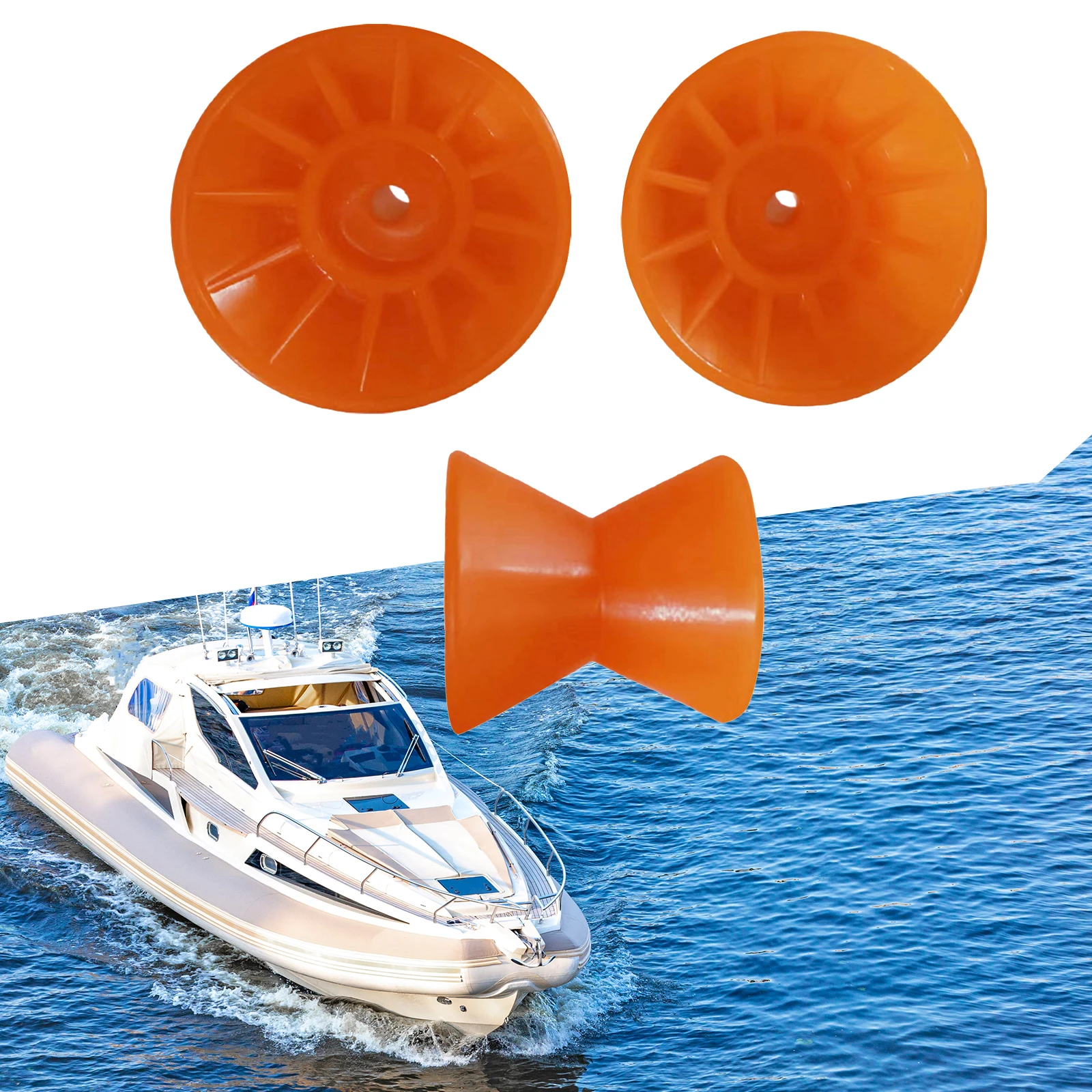3.5inch Boat Trailer Bow Roller 90mm Durable Molded Easy Install Lightweight wheel Bow Stop for Boat Trailer