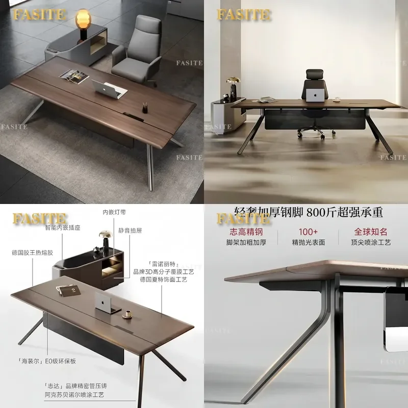 For Modern Light Luxury Office Desk Simple Senior Sense Manager Table Designer Workstation with Chair Combination Home