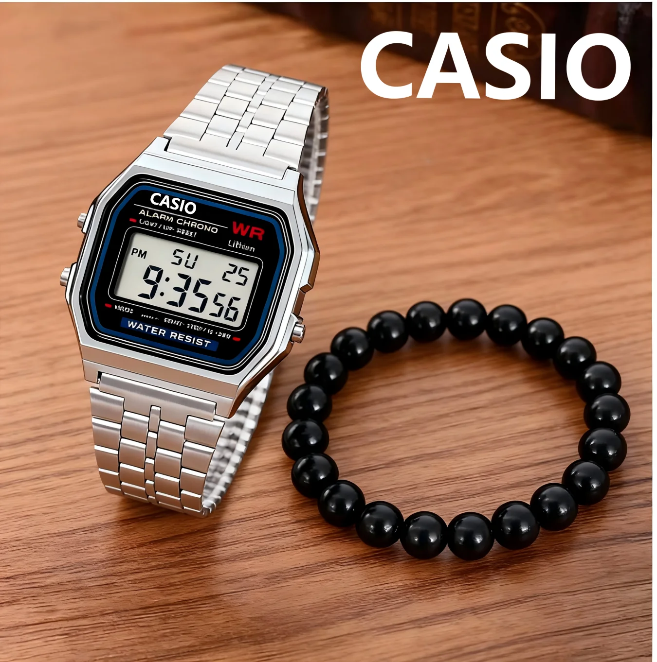 Luxury Watch Bracelet Gift Set Classic Retro Digital Small Square Watch Men Women Waterproof Multifunctional Electronic Wristwat