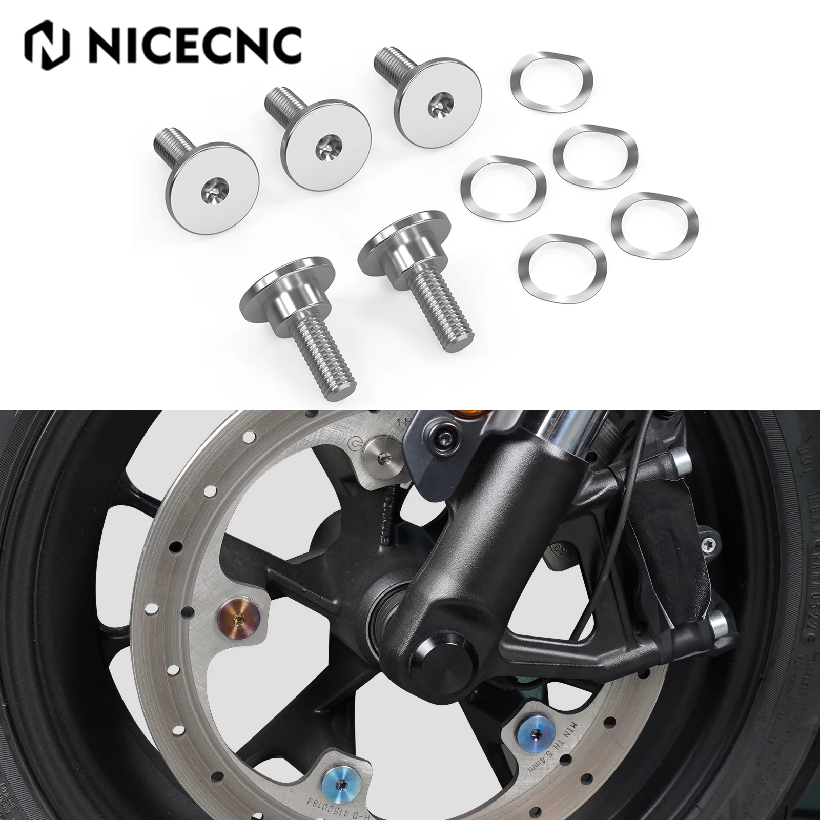 

For Harley 2021-2024 Sportster S RH1250S Front Brake Rotor Hardware Bolts Pan America 1250 RA1250 Special RA1250S 2021-2024