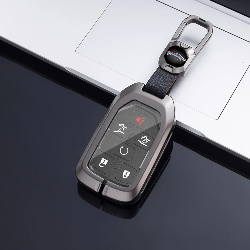 New Metal Car Remote Key Case Cover Shell for CHEVROLET Silverado GMC Sierra 1500 2500HD 3500HD Terrain Acadia 2020 2021 2022