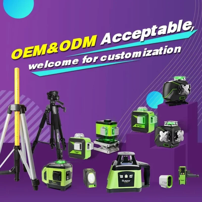 Nível LS03CG giratório do laser do feixe transversal de Huepar 3D com função BT