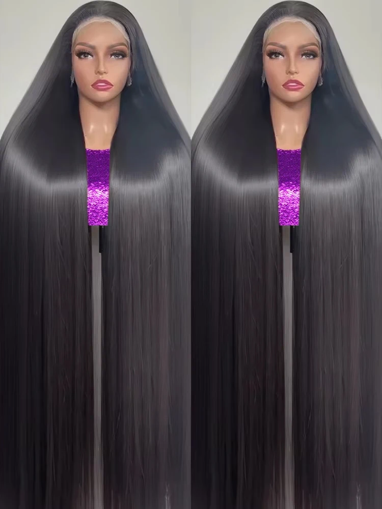 

250 Density 13x6 13x4 Bone Straight Hd Transparent Lace Front Human Hair Wig 40 46 Inch Front Wig Brazilian Wigs For Black Women