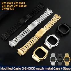 Stainless steel suit For Casio G-SHOCK metal Bezel case strap For DW5600 GW-M5610 GW-B5600 GWM5610 Modified cool style watchband