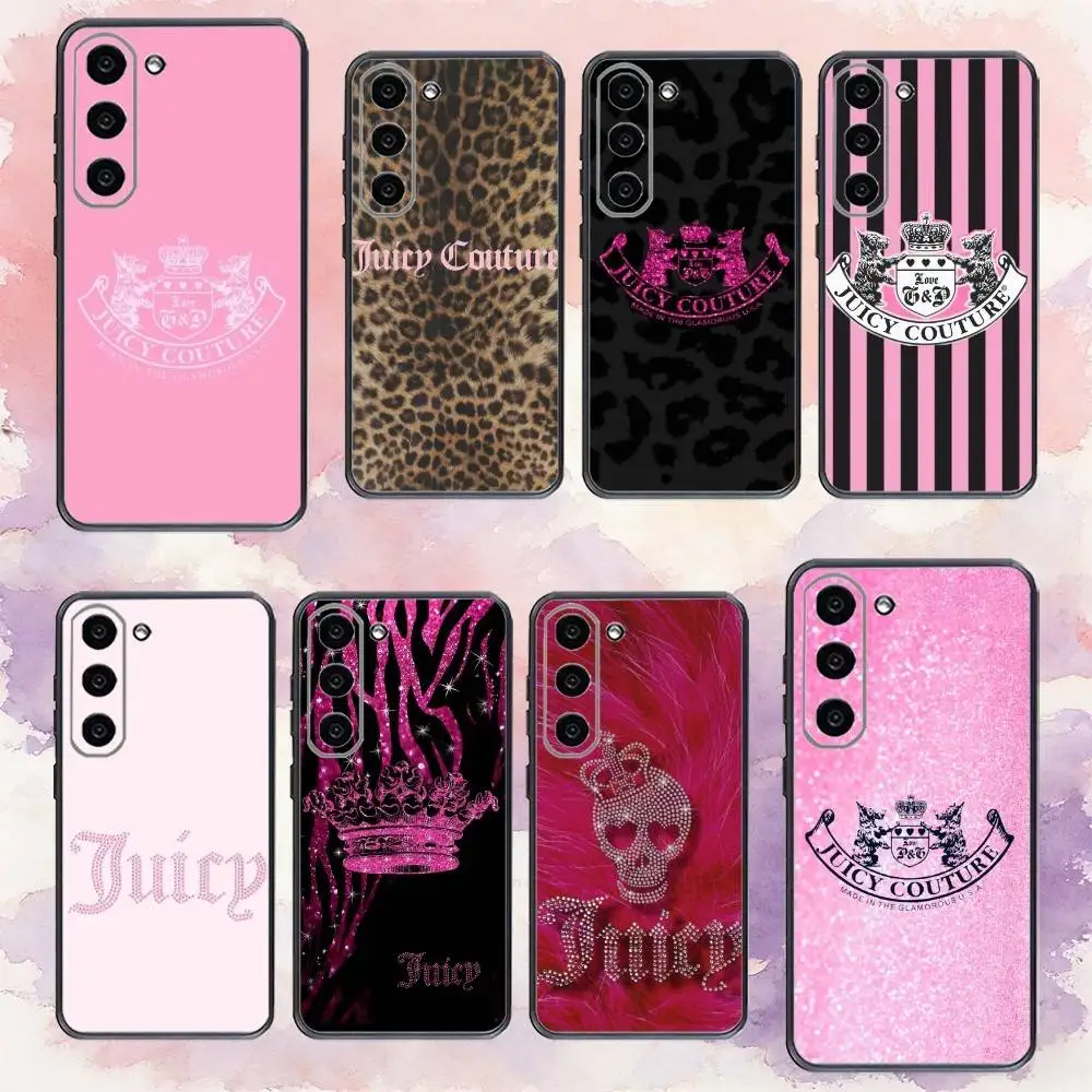 Fashion Juicy JC Couture   Phone Case For Samsung Galaxy A73,A72,A71,A70,A53,A52,A51,Others Soft Black Cover