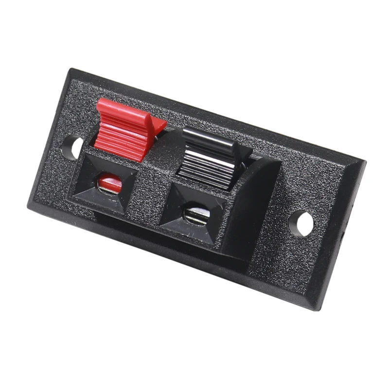 【10-5PCS】2 Positions Push-in Jack Spring Load Audio Speaker Terminals Connector Single Row Speaker Cable Testing Clip