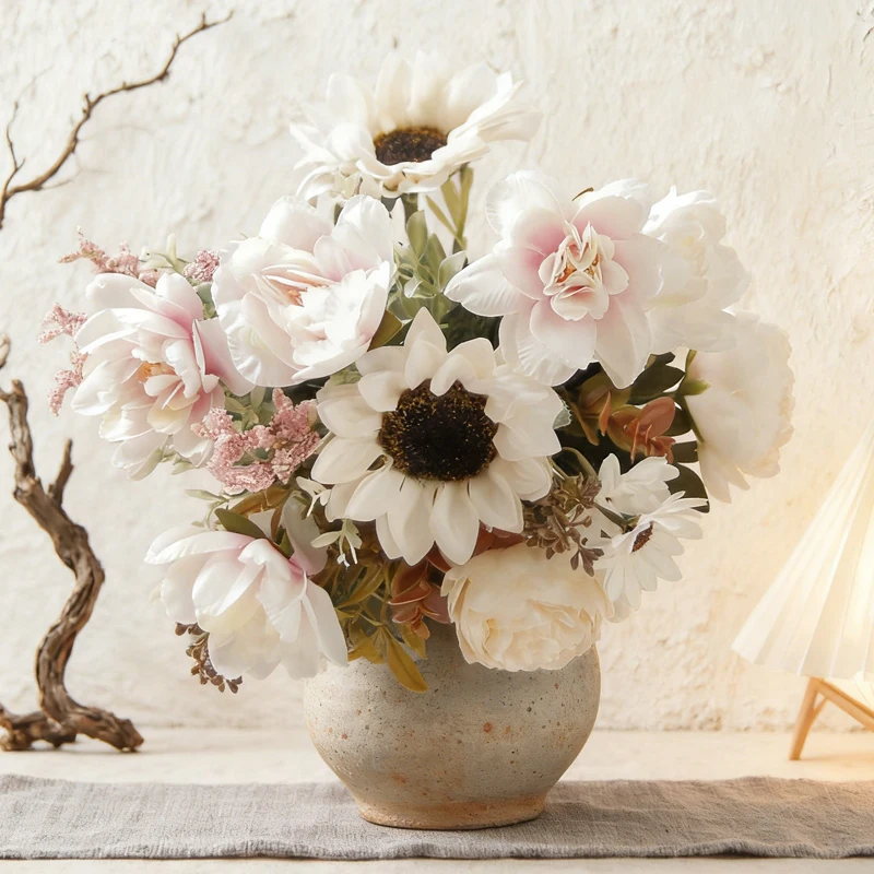 الخريف عباد الشمس بساتين الفاكهة الفاوانيا ديكور المنزل الجدول الزهور الاصطناعية الزفاف الزفاف باقات بها بنفسك حفلة عيد الميلاد ديكور خارجي #1