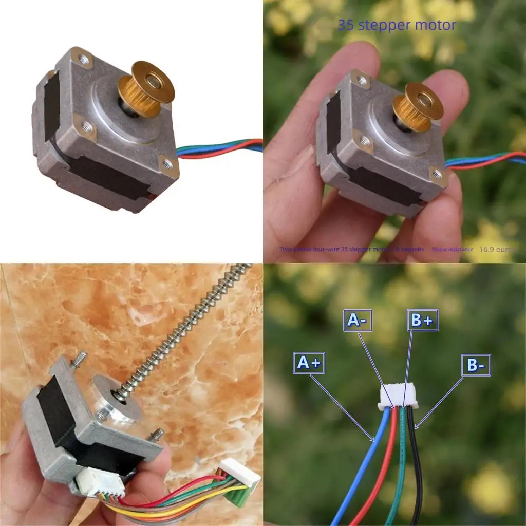 652F 35mm 2-phase محرك مجهز بمحامل كروية وإخراج 5 مم axis #1