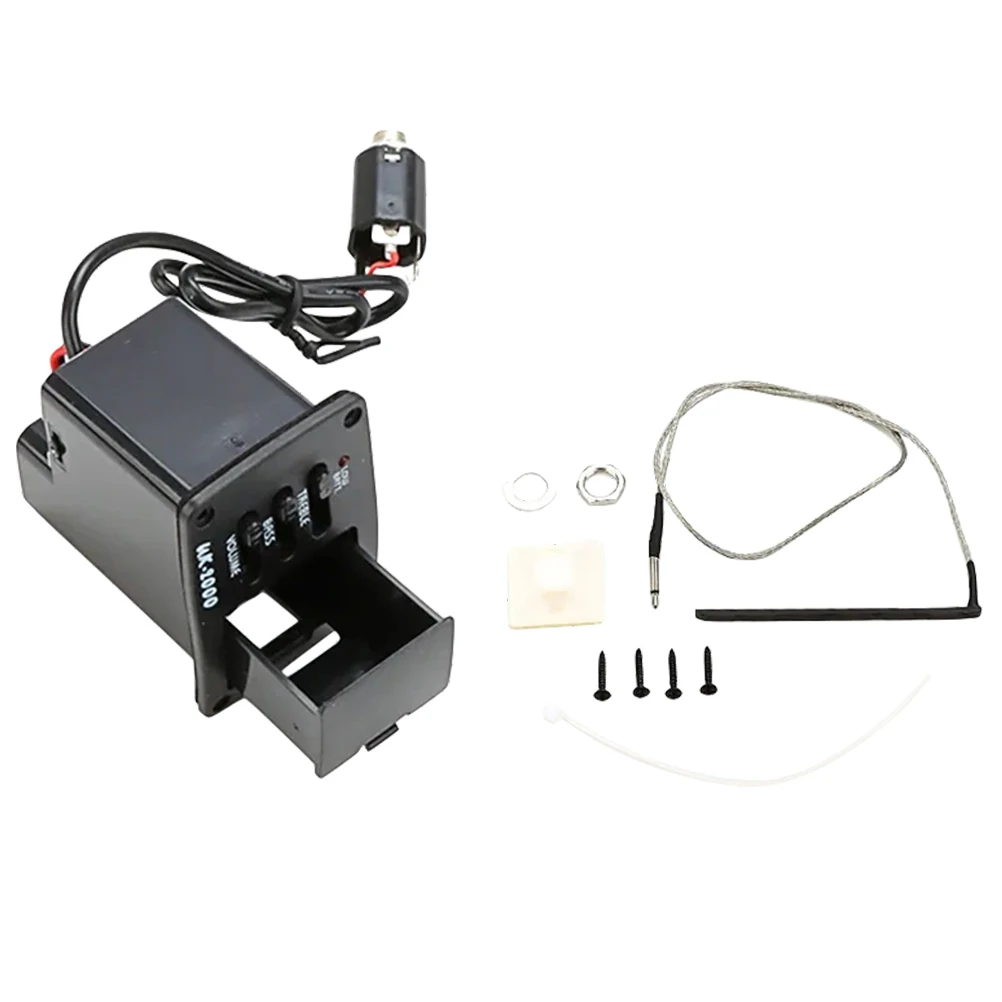 

1Set Ukulele Preamp Pickup Plastic Ukulele Equalizer Acoustic Instrument Pickup Amplifier Sound Accessory Instrument Accessory