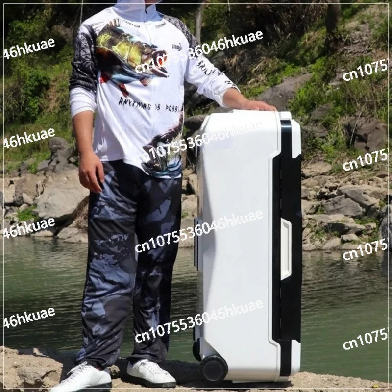 صندوق تبريد لصيد الأسماك البحرية سعة 85 لتر، ثلاجة حاضنة ذات سعة كبيرة، صندوق تخزين عالي الجودة في أعماق البحار