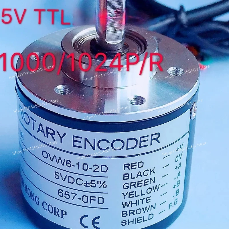 Incremental Rotary Encoder OVW2 Series 5V Long Line Drive TTL Differential Output 1000 PPR 1024 Lines for CNC Motion Control